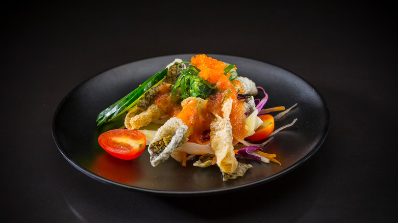 salmon skin salad