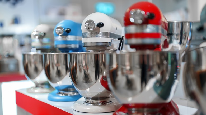 Colorful KitchenAid stand mixers