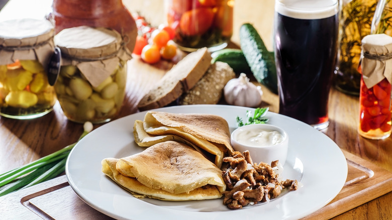 Crepes and beer
