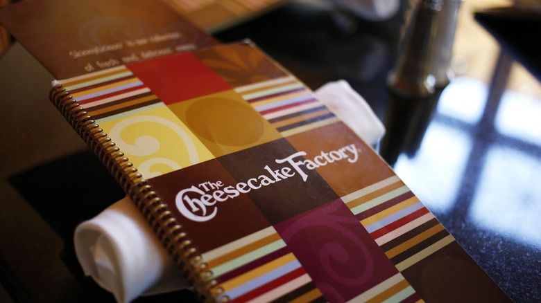 The Cheesecake Factory menu