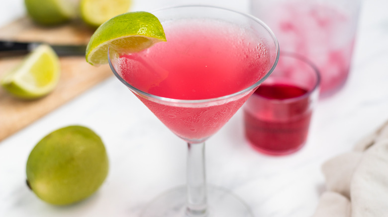 classic cosmopolitan in glass