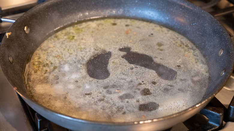 sauce cooking in pan