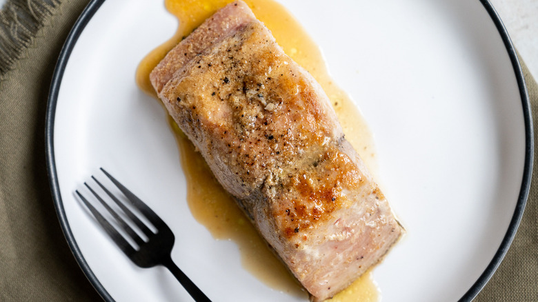 mahi-mahi fillet on plate