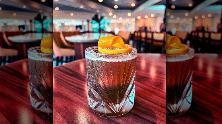 Maple sour cocktail