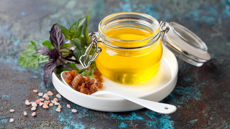 A jar of duck fat