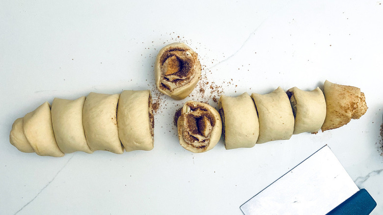 unbaked sliced cinnamon rolls