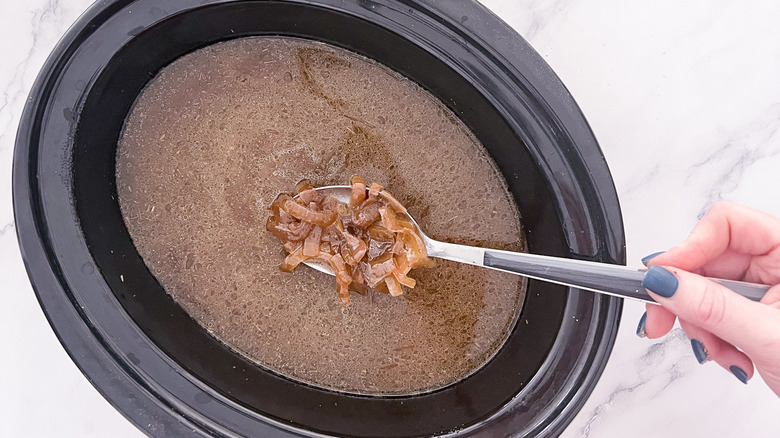 French onion soup broth