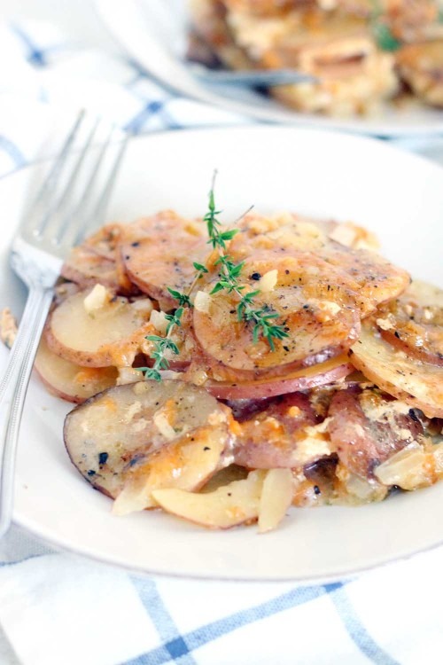 Slow Cooker Scalloped Idaho Potatoes