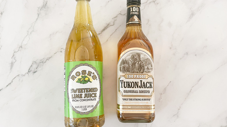 lime juice and liquor 