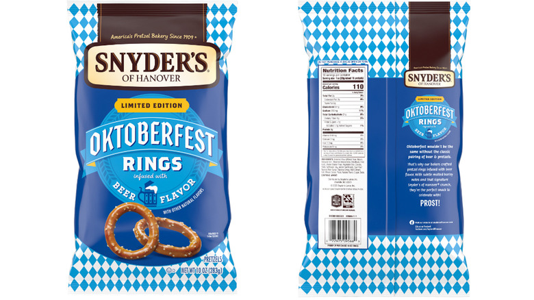 A bag of Snyder's beer flavored pretzels