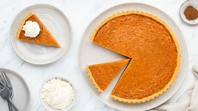 sliced sweet potato pie