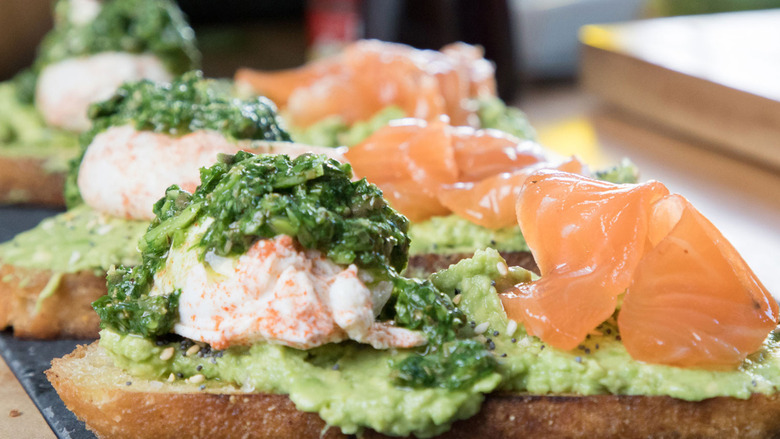 Spiced Avocado Toast with Citrus-Cured Salmon and Poached Egg