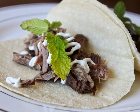 Spicy Lamb Tacos with Lime Crema