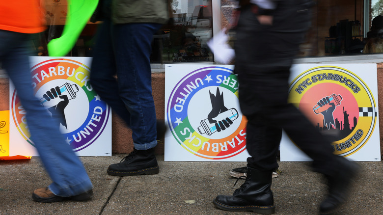 Starbucks union protest in NYC