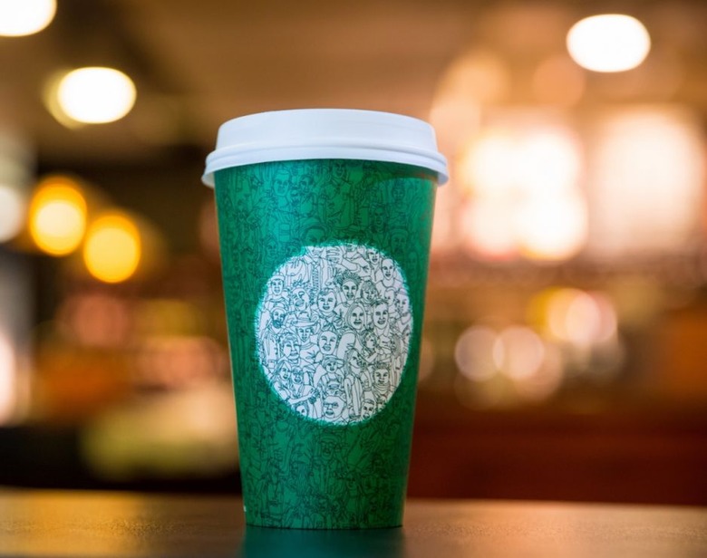 They're seeing red... just not in Starbucks holiday cups.