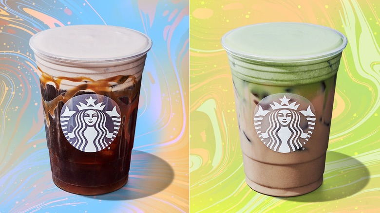 Starbucks drinks with cold foam