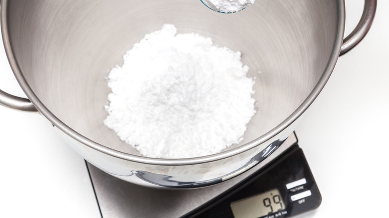 bowl on kitchen scale