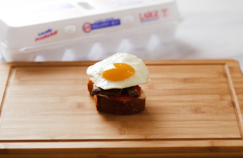 Steak and Egg Bruschetta