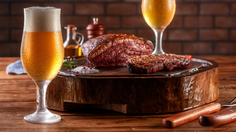 Beer and steak