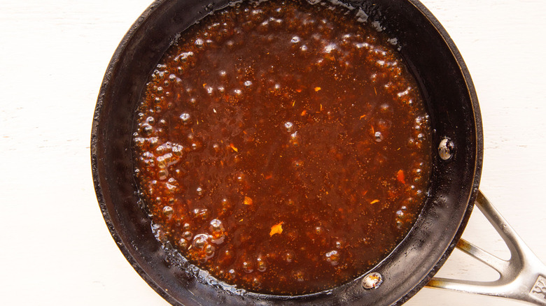 sauce in saucepan