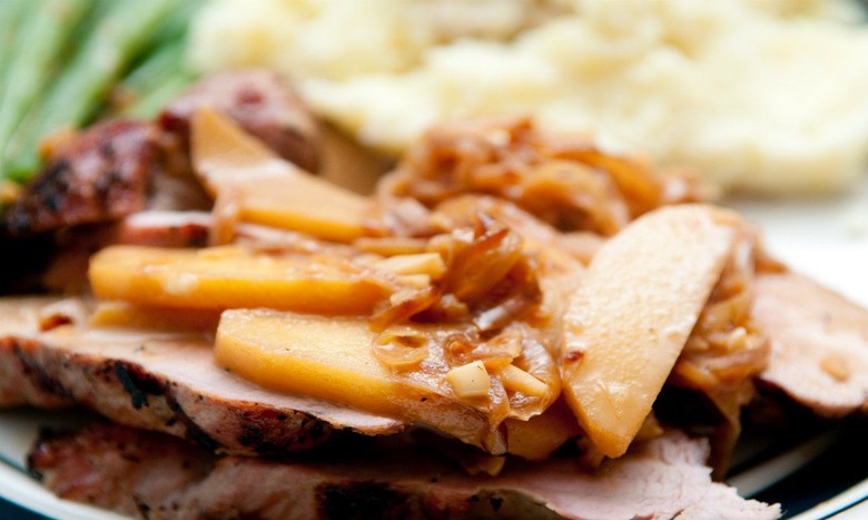 Sticky Maple Pork and Apples