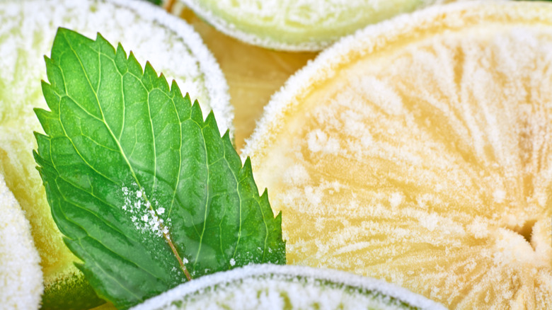 frozen lime slices