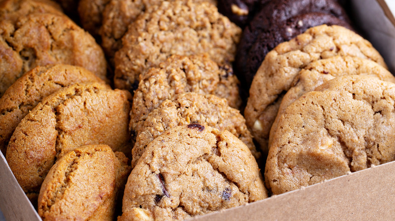 various cookie types in box