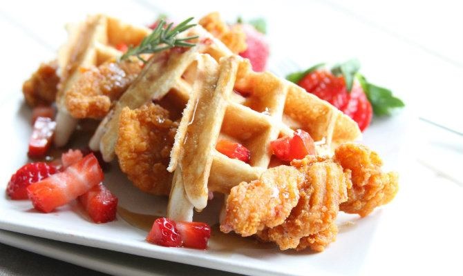 Rosemary Chicken and Waffles