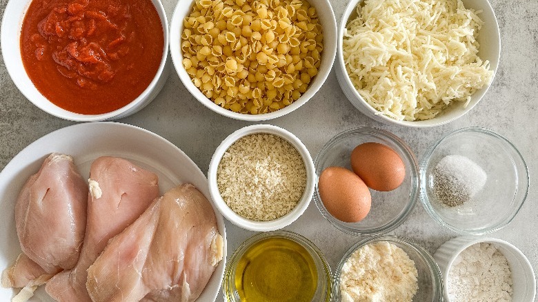 ingredients for stuffed chicken parmesan