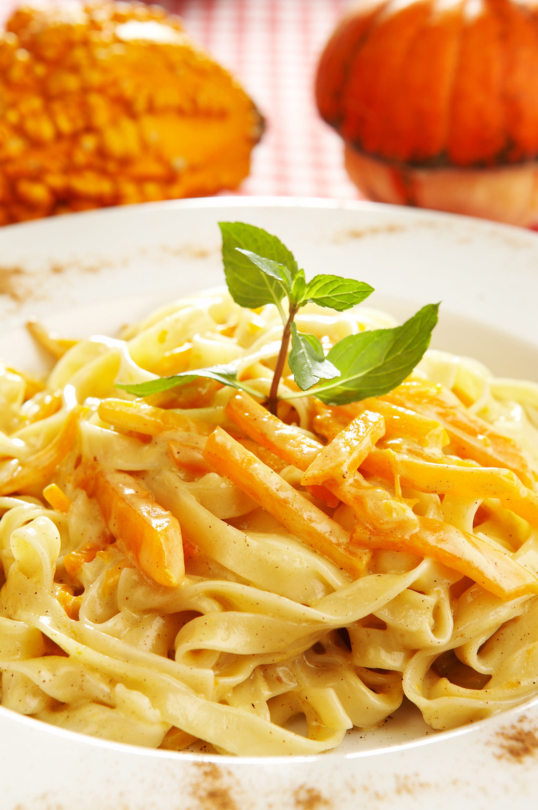 Creamy Pumpkin Penne With Crispy Sage and Toasted Pecans