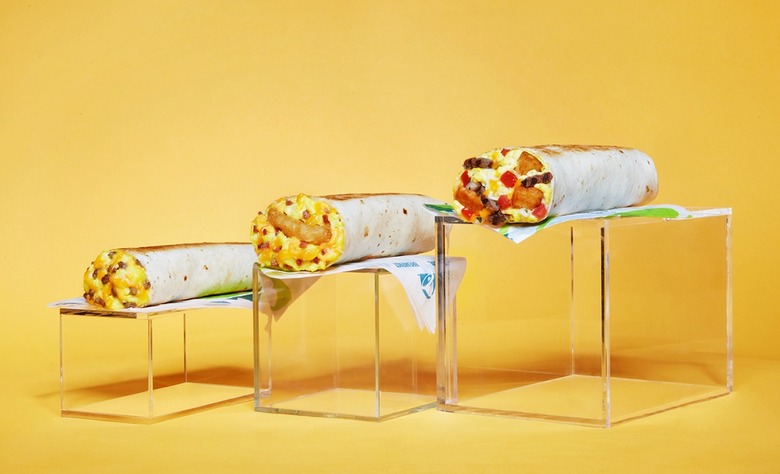 toasted breakfast burritos