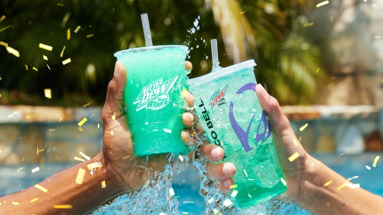 MTN DEW BAJA BLAST drinks from Taco Bell