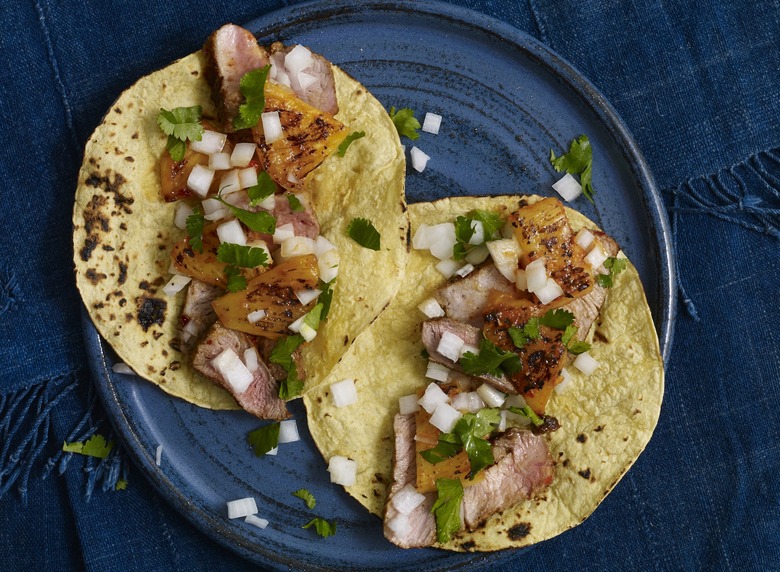 Tacos al pastor with grilled pineapple from Pati Jinich