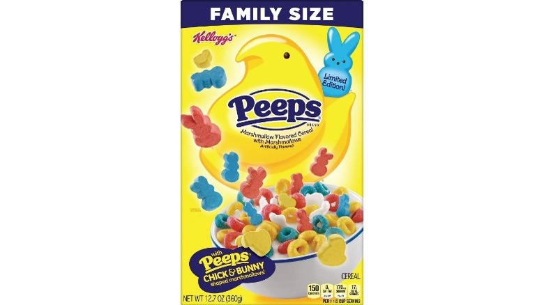 peeps cereal box