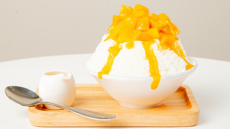 Ice cream bowl and spoon.
