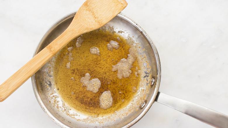 brown butter in a pan