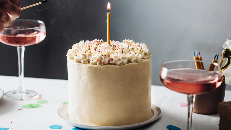 Buttercream decorated cake
