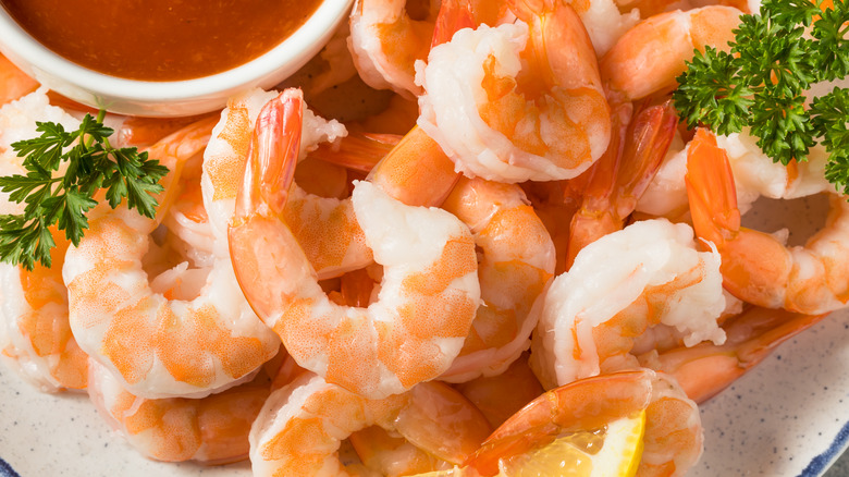 poached shrimp cocktail