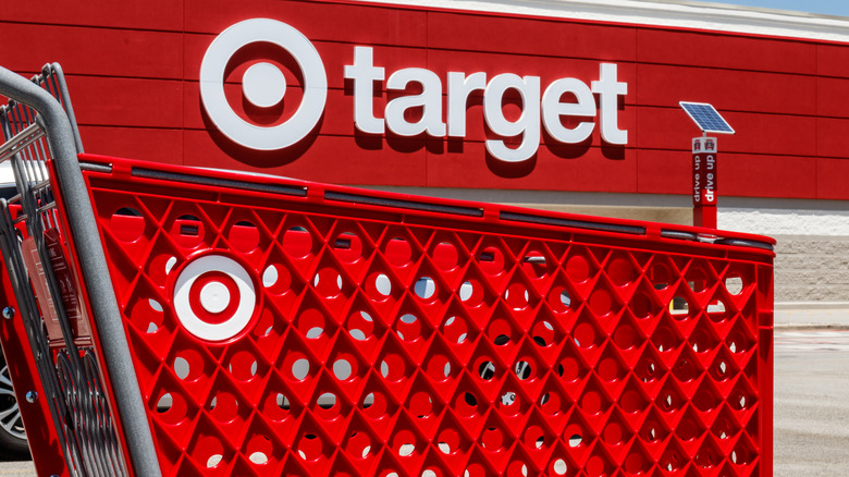 Target exterior and shopping carts
