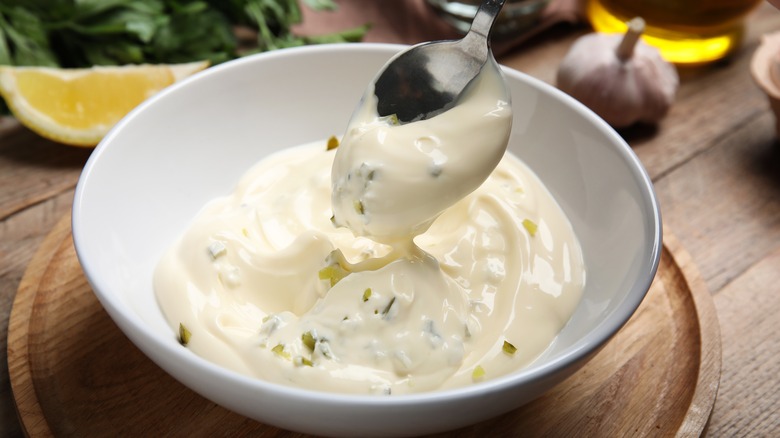 homemade tartar sauce in bowl