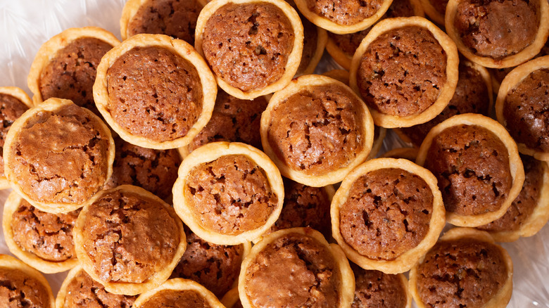 stack of pecan pie tassies