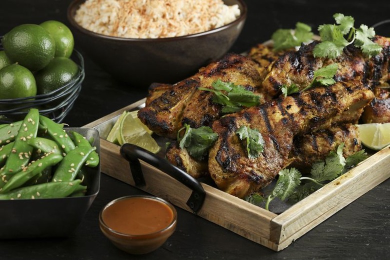 Thai-style grilled pork country ribs