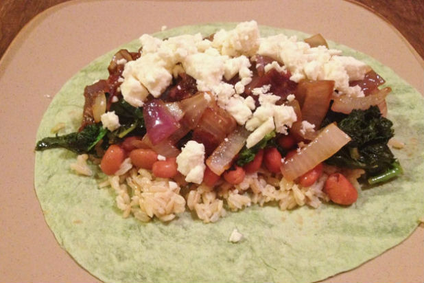 Kale and Feta Burrito