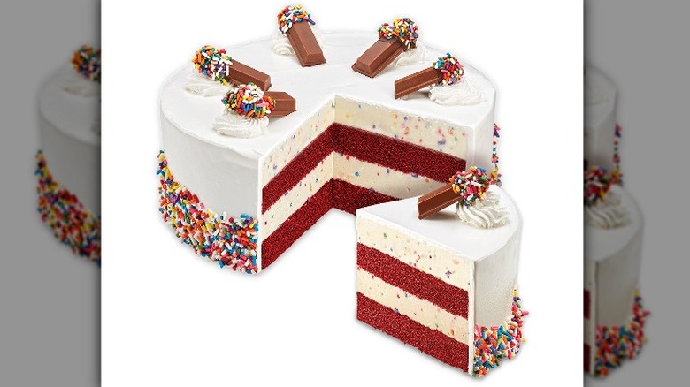 Cake batter confetti cake