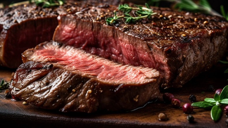medium rare steak