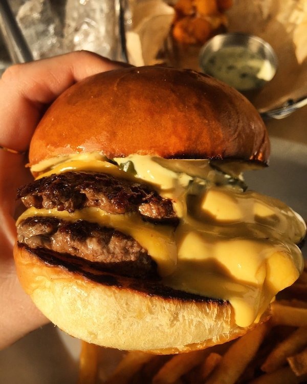 #58 Seven Seeds Farm Double Cheese Smash Burger, Graze (Madison, Wisconsin)