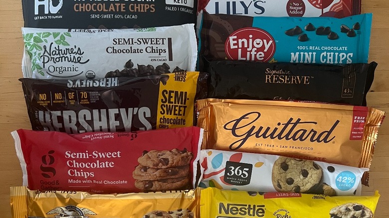 Bags of chocolate chips