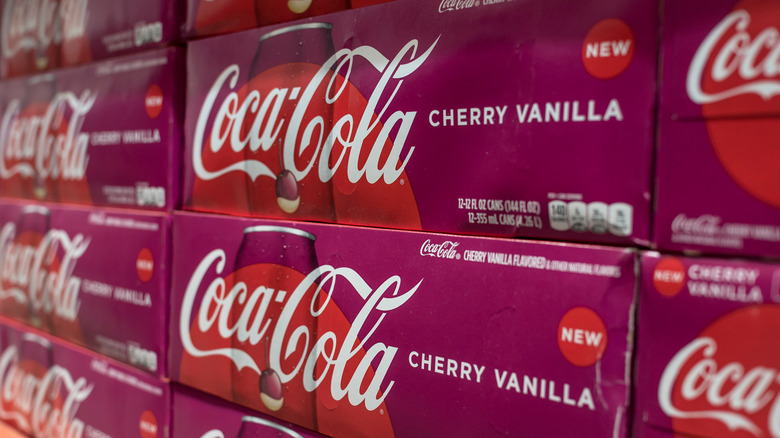cases of cherry vanilla coke