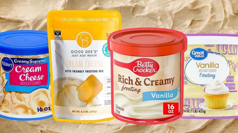 various frosting containers