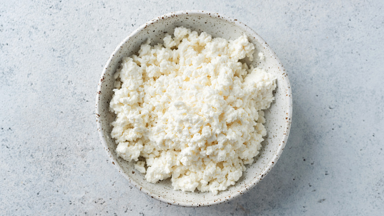 Bowl of cottage cheese